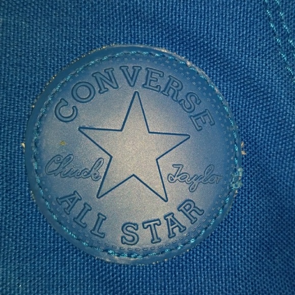 Converse All Star Monochrome All Blue High Tops - Picture 8 of 8